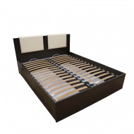 Pat Laguna 1400x2000 cu somiera rabatabila wenge cu bej Pat Laguna 1400x2000 cu somiera rabatabila wenge cu bej